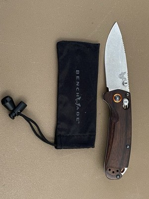 Benchmade North Fork 15032 S30V Drop Point Pocketknife Laminated Wood Handle