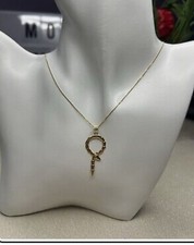 Solid 18ct Gold Dainty Chain With Snake Pendant