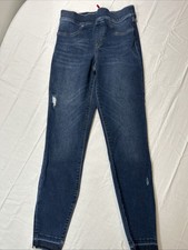 Spanx Jean Leggings Women  s Size Small Blue Denim Distressed