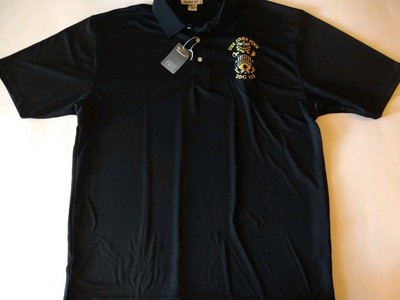 Feather Lite Polo Shirt Mens XL Black USS John Finn DDG 113 USS Navy Destroyer 