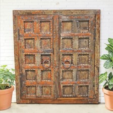 Antik Holz Groß Fenster Rahmen Mit 2 Verkleidung Original Alt Handgefertigt