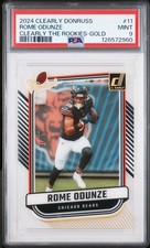 2024 PANINI CLEARLY DONRUSS CLEARLY THE ROOKIES GOLD #11 ROME ODUNZE 3/10 PSA 9
