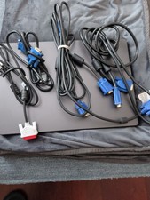 Lot of VGA DVI Monitor Cables Mixed Video Cable Bundle PC Computer LCD