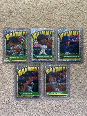 WHAMMY!! 2019 Donruss Baseball Set of all 5 - SOTO, ACUNA, VLAD JR, BAEZ, MOOKIE