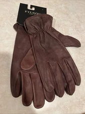 💥Filson NEW NWT USA Original Deer Skin Men's Gloves Brown Leather Large L