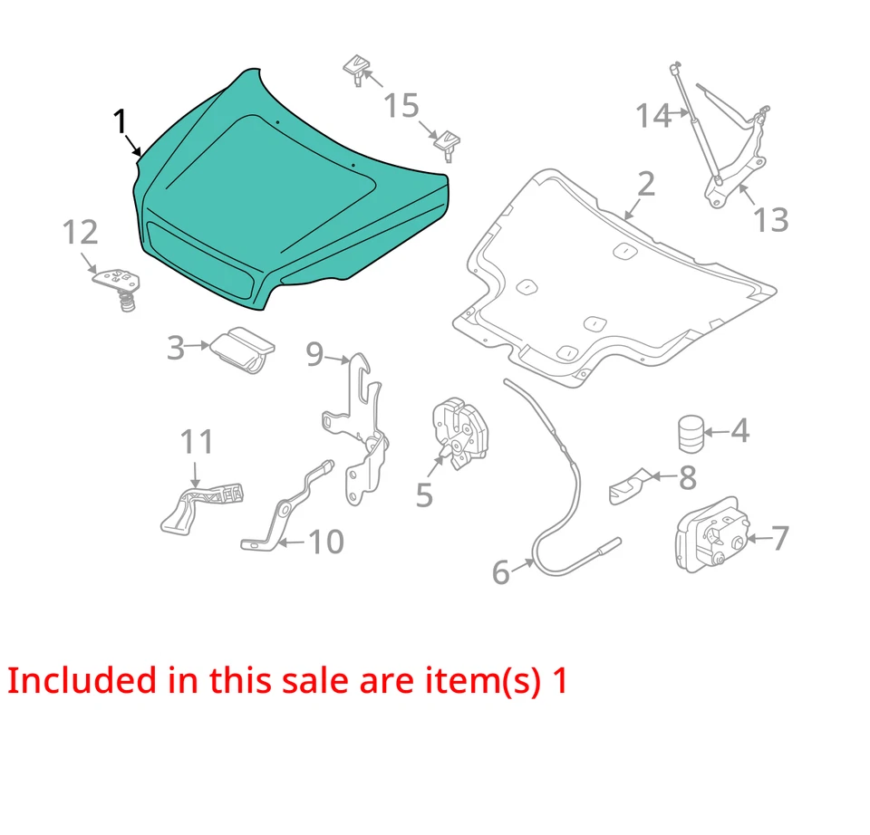 (LOCAL PICKUP ONLY) Hood 5 Cylinder Fits 03-06 VOLVO XC90 1686332 Foto 3 de 4