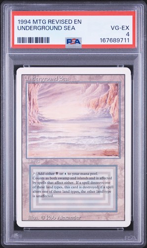 1994 MAGIC THE GATHERING REVISED EDITION UNDERGROUND SEA PSA 4