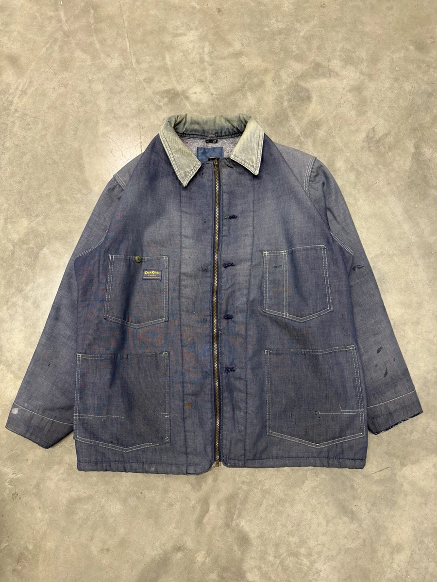 Chore Jacket Denim 1950s Vintage Outerwear Coats & Jackets for Men