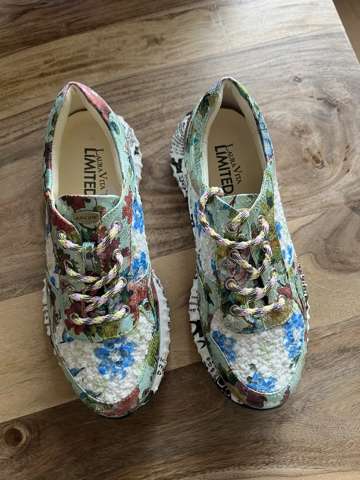 LAURA VITA  LIMITED DAMENSCHUHE HALBSCHUHE SNEAKER GR: 38 UK: 5 BLAU  - Bild 1 von 4