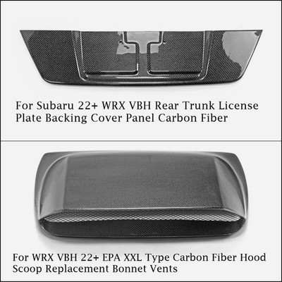 For Subaru 22+ WRX VBH Hood Scoop Bonnet Vents/Rear Trunk Panel Cover Carbon
