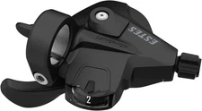 microSHIFT Estes Thumb Tap Shifter - Left, Double, Optical Gear Indicator, Black