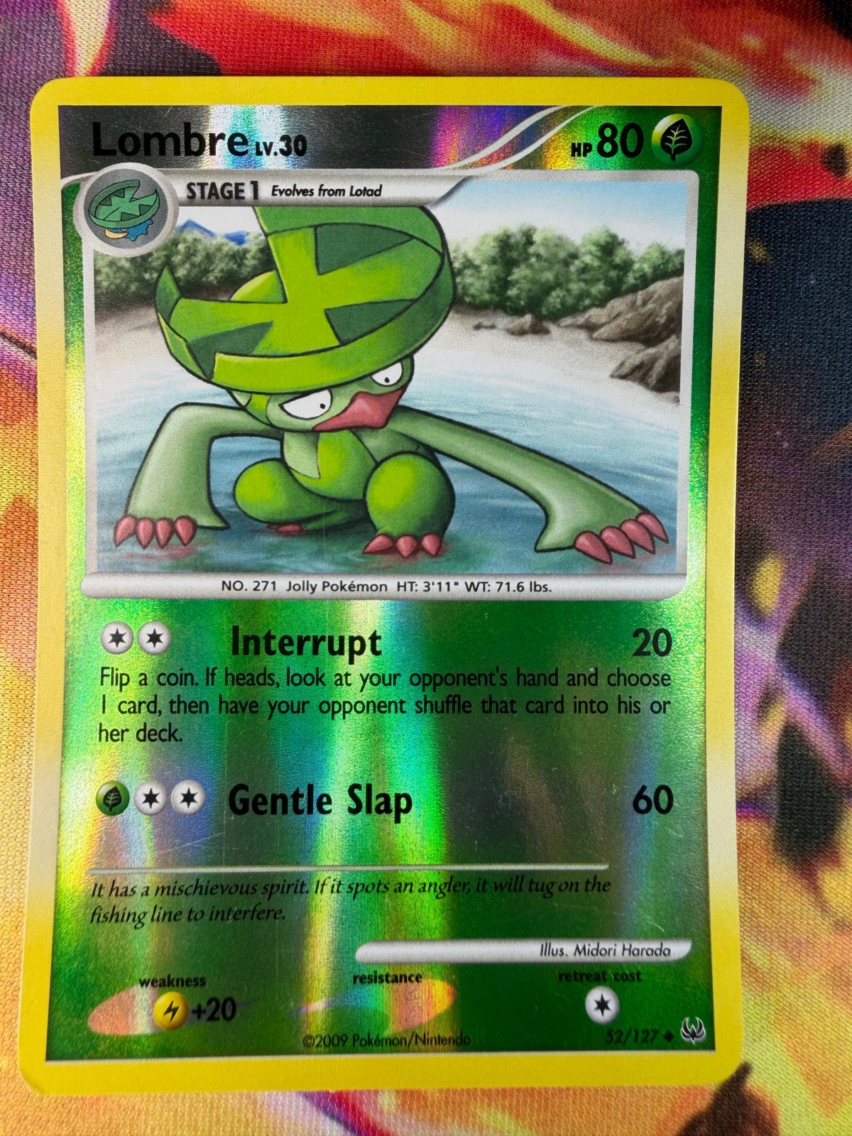 Lombre 52/127 NM Uncommon Reverse Holo Platinum 2009 Pokemon TCG