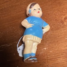 Vintage Irwin Celluloid Becky Thatcher Doll 5" Tall Rare Early plastic toy