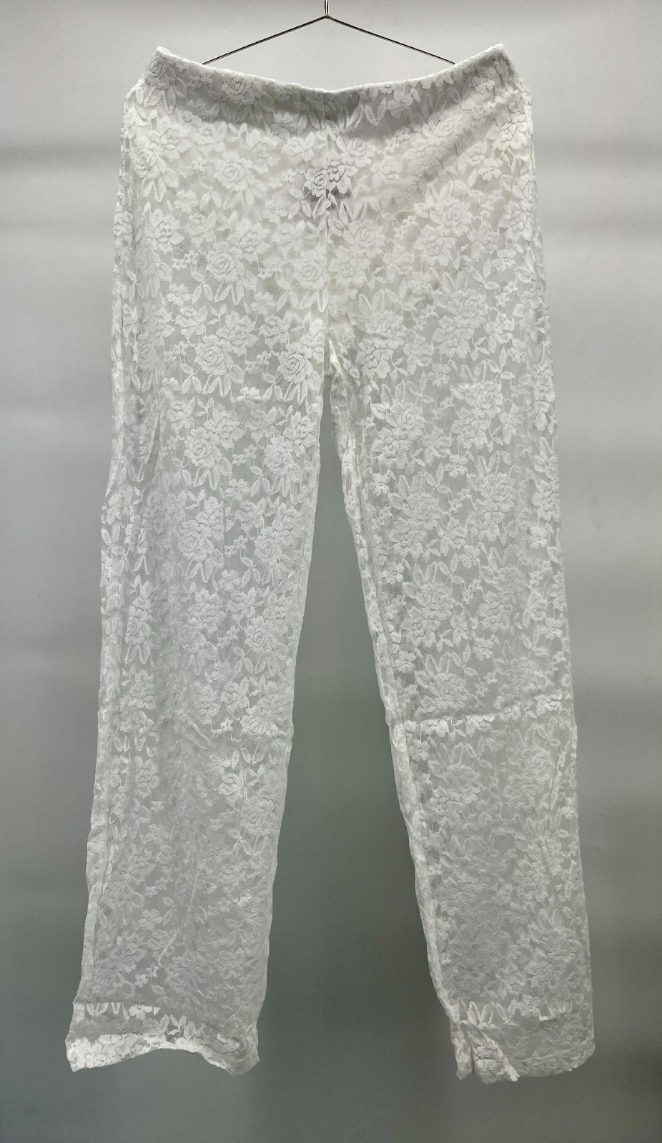 Women's Pants - Mimosa By Lala White Flower Knit Flowy Lined Casual Size Medium