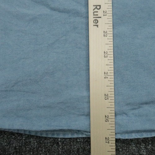 A.P.C. Shirt Mens Medium Blue Denim Long Sleeve Button Up Chambray - Picture 7 of 8