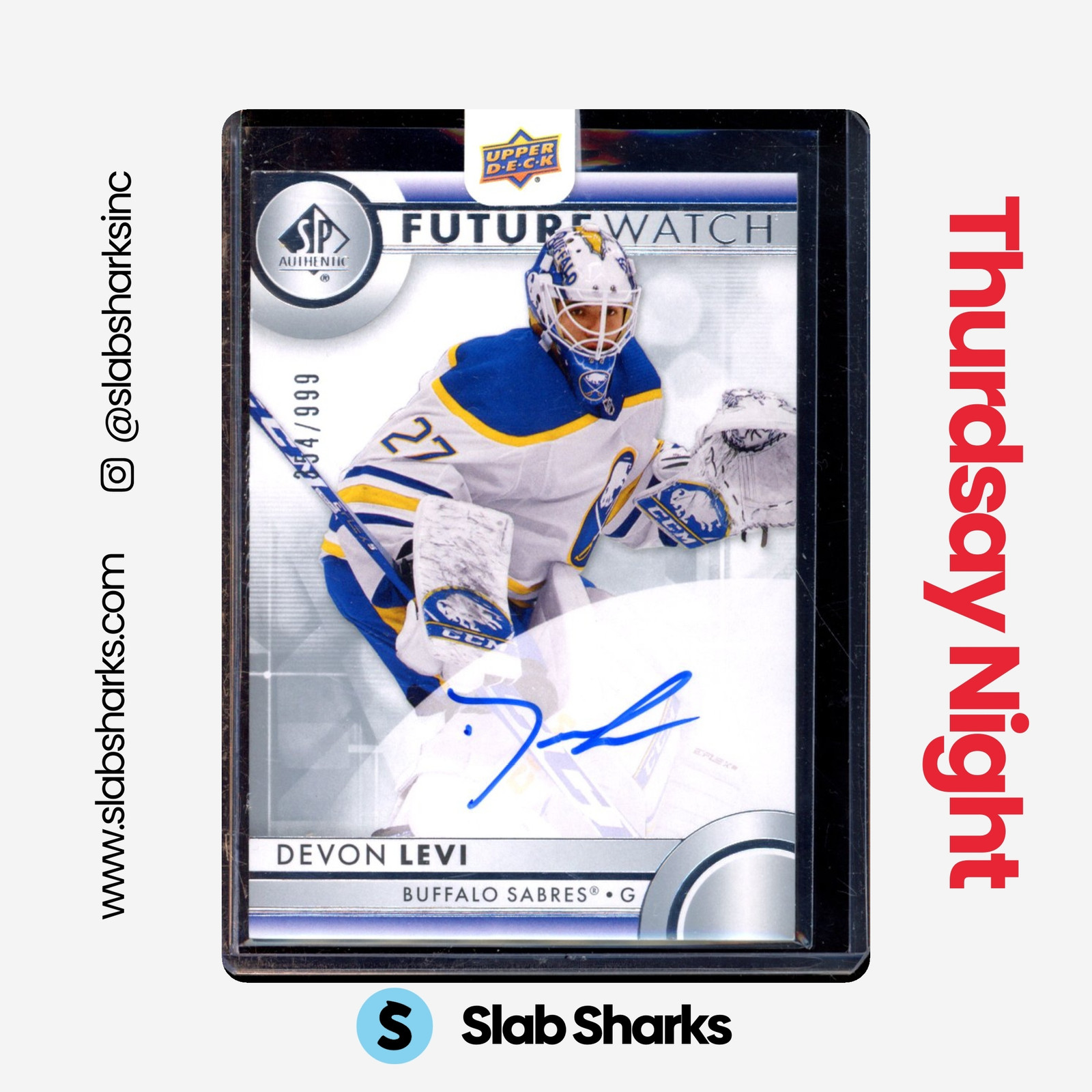 2023 SP AUTHENTIC #103 DEVON LEVI RC FUTURE WATCH AUTO ROOKIE /999