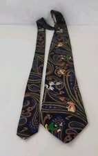 Looney Tunes Neck Tie Marvin The Martian Bugs Bunny Tasmanian Devil vintage 1993