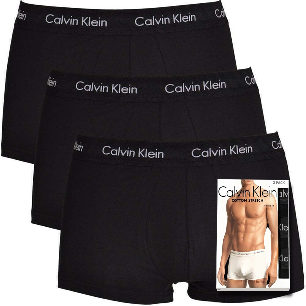 CALVIN KLEIN MENS BOXERS TRUNKS 3 PACK SHORTS LOW RISE BOXERS CK SIZE S
