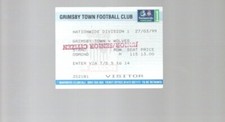 Used Ticket - Grimsby Town v Wolves 27.3.1999