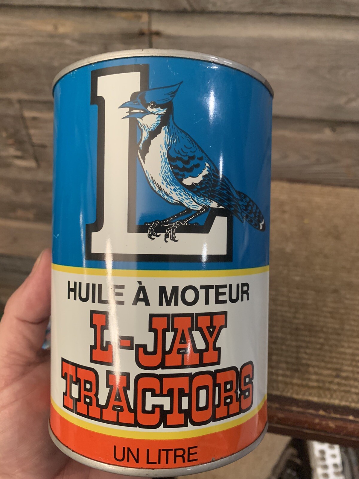 Vintage LJay Tractors Motor Oil Can eBay