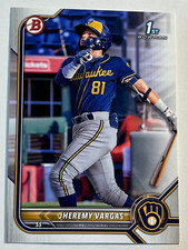 2022 Bowman Baseball 1st Bowman Prospect #BP-144 Jheremy Vargas Brewers
