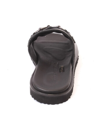 Roberto Serpentini 6600 Black Leather Slides Men Comfort  display picture 3