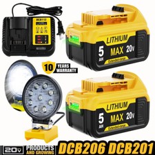 For DeWalt 20V 20 Volt Max 5.0AH Lithium Ion Battery DCB205-2 DCB208-2 DCB200-2