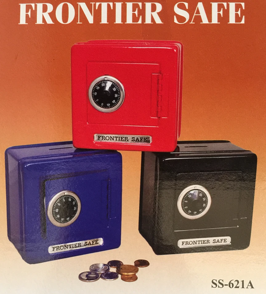 MINI Metal Kid Coin Safe Bank Cash Box w/ Combination Lock 5.25"H,7 color, SS621 - Image 2 of 4