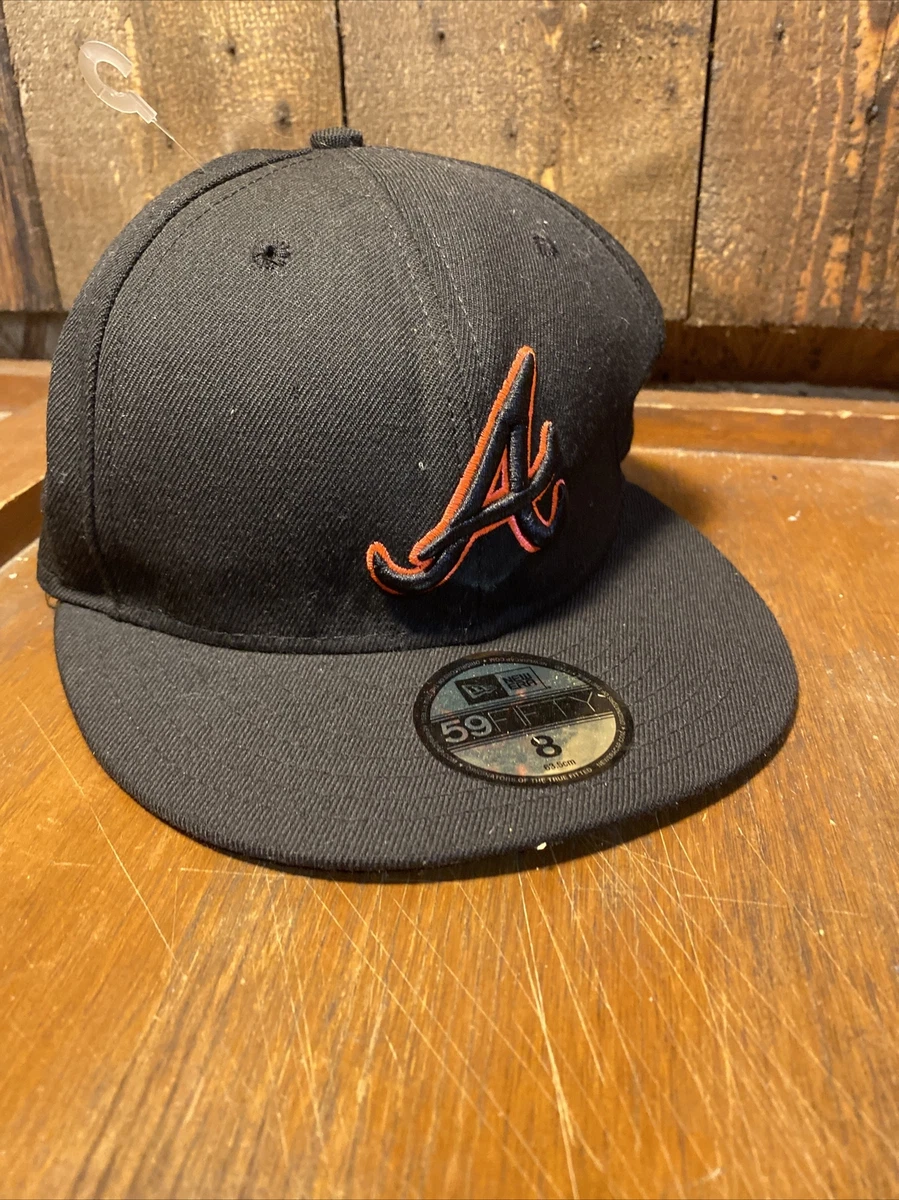 Black Atlanta Braves Fitted Hats