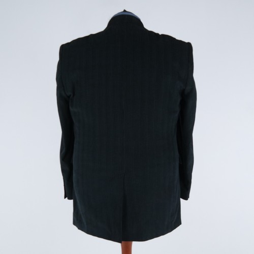 Mens Striped Black Blazer 50L UK Size ANGELO LITRICO Cotton Sport Coat Jacket - Picture 6 of 14