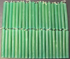40 Mini 4" Chime Spell Candles: Forest Green (Wicca, Altar, Ritual, Dark Green)