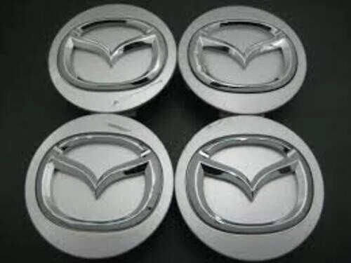 Tapacubos central de rueda original Mazda negro y cromado 2-1/4 BBM2-37-190×4 Foto 2 de 2