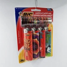 5 Pack Bic Special Edition Lighters, Gift, Big Bic Energy, Sandwiches, Screw It