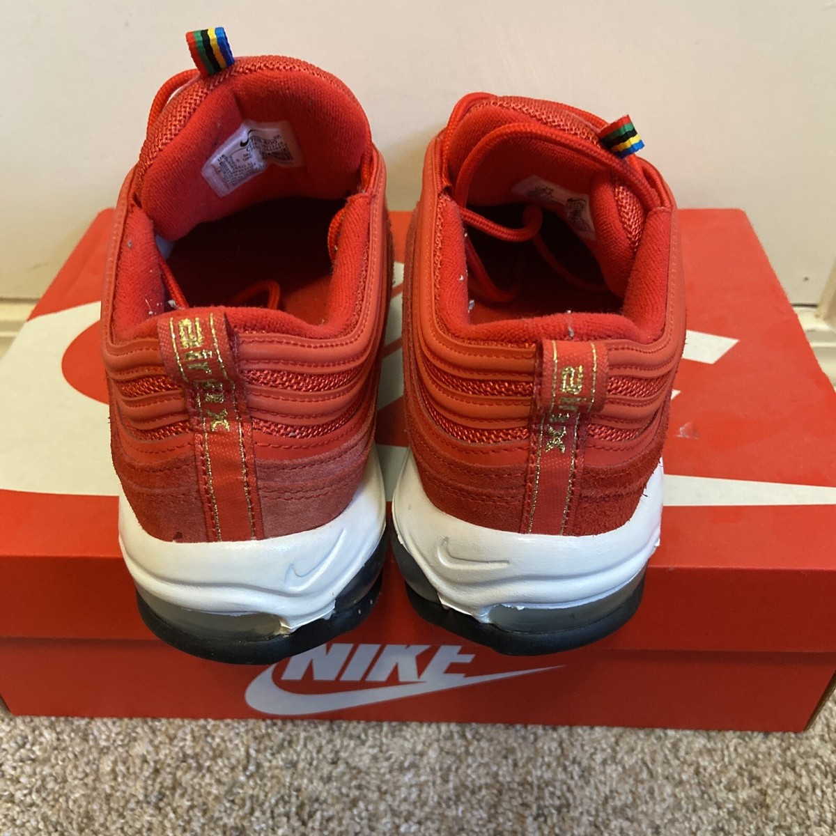 Size 8.5 - Nike Air Max 97 QS Olympic Rings - Red 193154408874| eBay