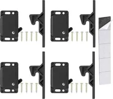 RV Drawer Latches and Catches, 4 Pack Cabinet Door Black