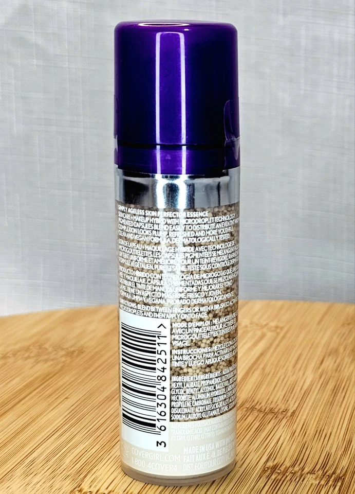 Covergirl Simply Ageless Skin Perfector Essence Foundation #10 Fair *Brand New* - Image 3 of 4