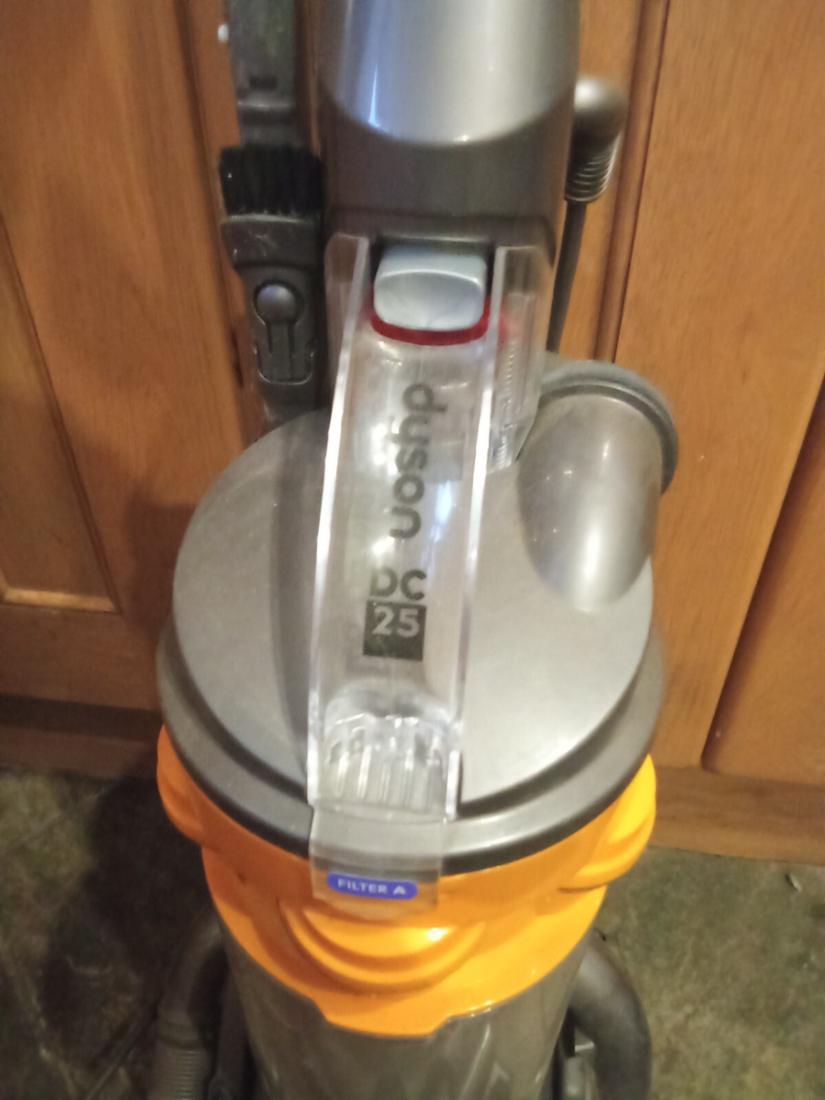 Dyson DC25 Multi Floor Ball Upright Yellow Vacuum Cleaner Working