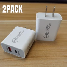 20W Dual Ports PD Fast USB C Charger Adapter+USB A Quick Charging Brick Plug Lot