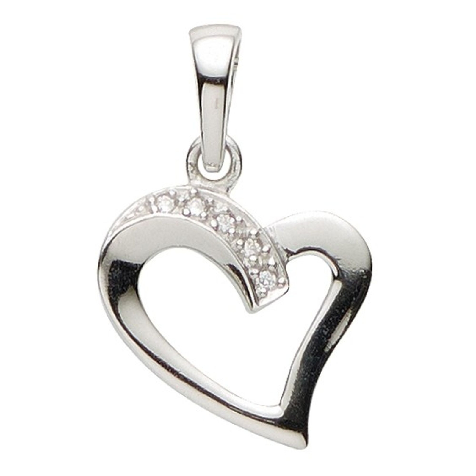 Базовая модель Silber 211172S Damen Anhnger Herz Sterling-Silber 925 wei Zirkonia 11290₽