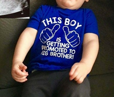 Big Brother Shirt Promoted To Big Brother Announcement Baby Reveal Gift Ebay