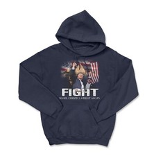    Donald Trump Fight Hoodie MAGA Trump Rally Shot USA Trump Gift