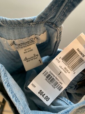Salopette En Jean Délavé Déchiré American Rag - Taille S - Bleu Denim - Neuve Avec étiquettes