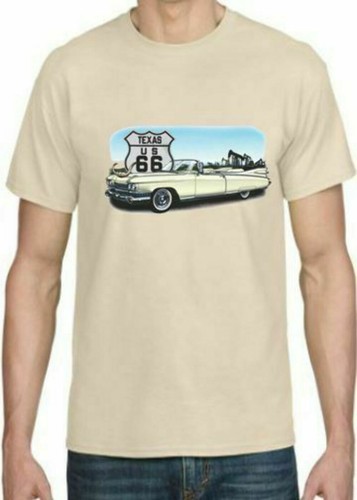 Adult DryBlend® T-Shirt - (CADDY, ROUTE 66 - HOT ROD CADILLAC) - Picture 9 of 37