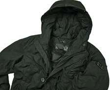 *HOT AUTHENTIC Men's DIESEL PARKA COLD WEATHER HOODED TEFLON PUFFER BLACK Coat M