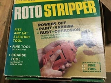 Thompson Roto Stripper Coarse & Fine Drill Attachment Paint Rust Remover 