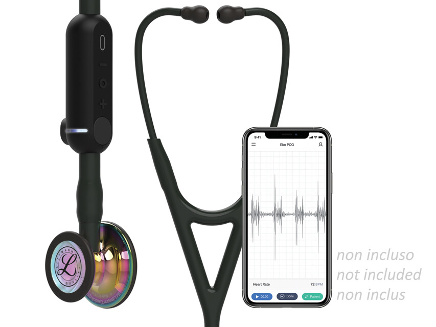 3M LITTMANN STETOSCOPIO CORE DIGITAL - 8572 - nero - finiture arcobaleno brillan
