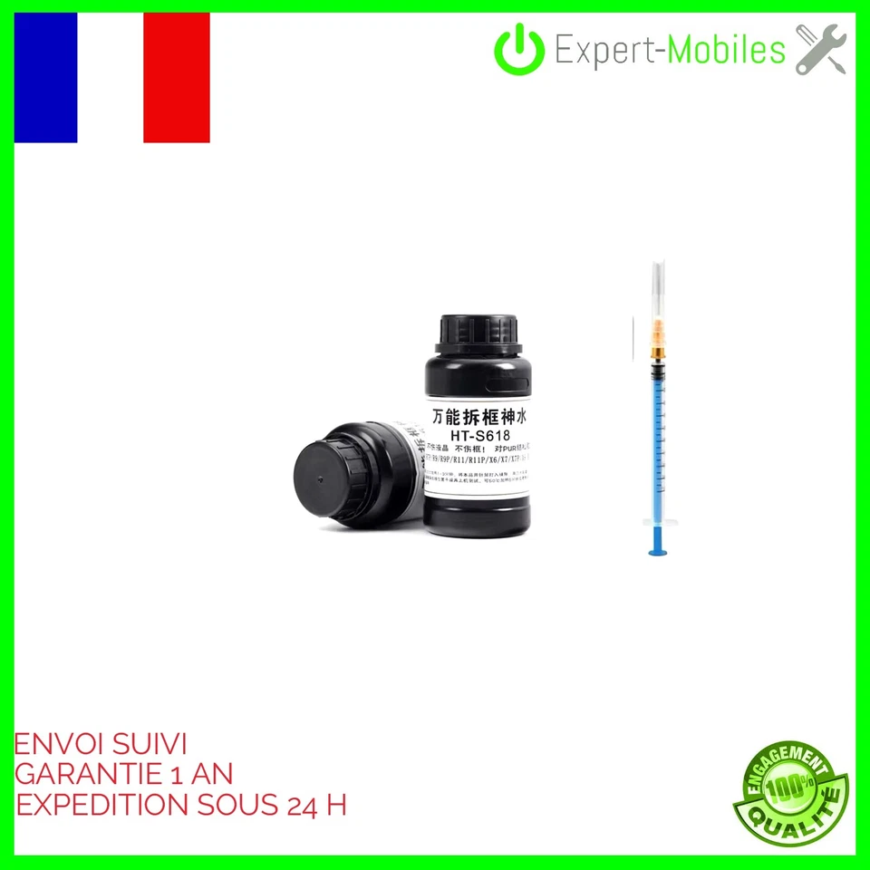 DISSOLVANT GLUE COLLE 60ML RÉPARATION SMARTPHONES TABLETTES + SERINGUE - Photo 2/4