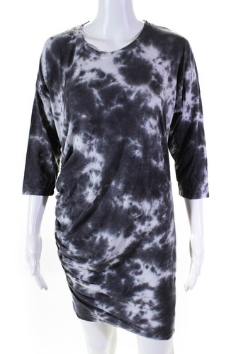 Shirred Dress Charcoal Tie Dye Size 