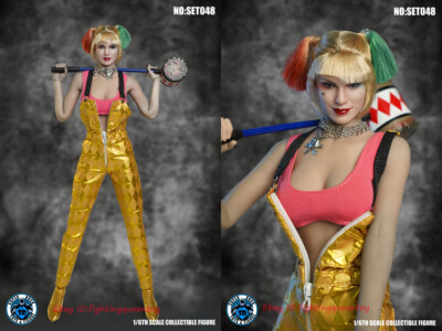 SUPER DUCK SET048 1/6 Harley Quinn Head & Clothes Accessories Set INSTOCK