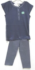 NCAA Notre Dame Fight ND Logo Navy 2pc Pin Dot Legging set Two Feet Ahead #248